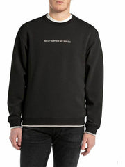 Replay Mens 098 Crew Neck Sweatshirt In Black