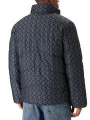 Guess Mens Chain Puff Jacket In Navy