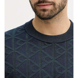 Calvin Klein Mens Easy Cotton Crew Neck Sweater In In Teal