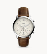Fossil Gents Brwn Lth Beige Dial