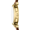 Fossil Ladies Carlie Mini Leather Watch In Brown