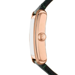 Fossil Mens Carraway Rose Gold And Green Watch