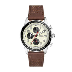 Fossil Sport Tourier Brown Leather Watch