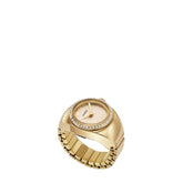 Fossil womans Watch Ring Two-Hand, Gold-Tone Stainless Steel Watch