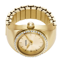 Fossil womans Watch Ring Two-Hand, Gold-Tone Stainless Steel Watch