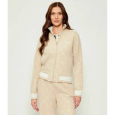 Guess Womens Paulina Full Zip Jacket In Taupe