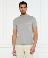 Tommy Hilfiger Mens Arch Pocket Tee T-Shirts In Light Grey