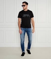 Replay Mens T-Shirt With Graffiti Lettering In Black