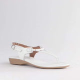 Froggie Womens Spaghetti Thong Sandals In White