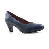 Froggie Ladies Lea Waxy Shoes In Navy