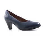 Froggie Ladies Lea Waxy Shoes In Navy