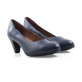 Froggie Ladies Lea Waxy Shoes In Navy