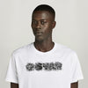 G-Star Raw Mens Distressed Logo T-Shirt In White