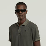 G-Star Raw Mens Dunda Grey Overdyed Slim Polo