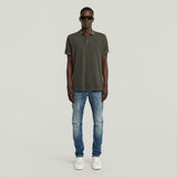 G-Star Raw Mens Dunda Grey Overdyed Slim Polo
