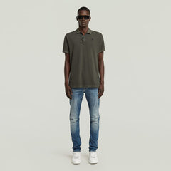 G-Star Mens Dunda Grey Overdyed Slim Polo
