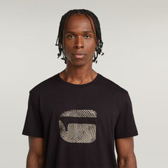 G-Star Mens Finger Print Burger R Black T-Shirt