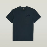 G-Star Raw Mens Script T-Shirts In Blue