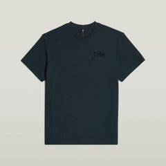 G-Star Raw Mens Script T-Shirts In Blue