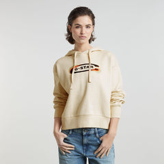 G-Star Raw Womens Old Skool Logo Hoody In White