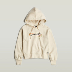 G-Star Raw Womens Old Skool Logo Hoody In White