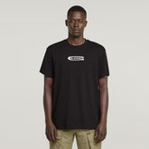G-Star Raw Mens Black Old Skool Logo R Tee