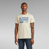 G-Star Raw Mens Originals Label T-Shirt In Brown Rice