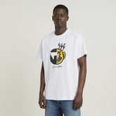 G-Star Raw D25701 Mens Face Cartoon Loose R T-Shirt White