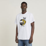 G-Star Raw D25701 Mens Face Cartoon Loose R T-Shirt White