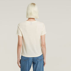 G-star D26239 C336 Cropped Logo Relaxed R T-Shirt White