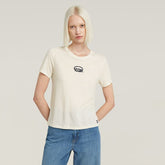 G-star D26239 C336 Cropped Logo Relaxed R T-Shirt White