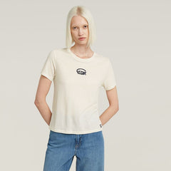 G-star D26239 C336 Cropped Logo Relaxed R T-Shirt White