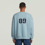 G-Star Raw Mens Ash Blue Sprayed 89 Loose Sweatshirt