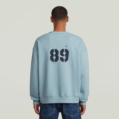 G-Star Mens Ash Blue Sprayed 89 Loose Sweatshirt
