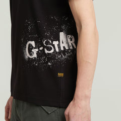 G-Star- Raw Men Sprayed T-Shirt In Black