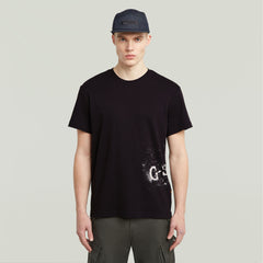 G-Star- Raw Men Sprayed T-Shirt In Black