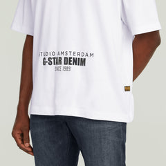 G-Star Raw Mens Studio AMS Boxy T-Shirt In White