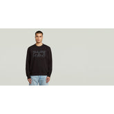 G-Star Raw Mens Text Graphic Sweater In Black