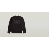 G-Star Raw Mens Text Graphic Sweater In Black