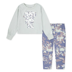 Nike Printed Club Ls Legging Set Indigo