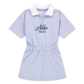 Nike Girls Tennis Lifestyle Short Sleeves Dress In Ghost