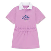 Nike Girls Tennis Lifestyle Short Sleeves Dress In Light Magenta