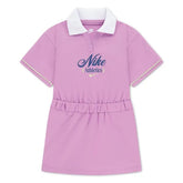 Nike Girls Tennis Lifestyle Short Sleeves Dress In Light Magenta