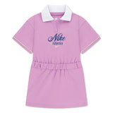 Nike Girls Tennis Lifestyle Short Sleeves Dress In Light Magenta