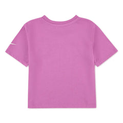 Nike Kiddies Girls Cherry Boxy Tee T-Shirts In Light Magenta