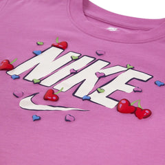 Nike Kiddies Girls Cherry Boxy Tee T-Shirts In Light Magenta