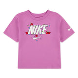 Nike Girls Cherry Boxy Tee T-Shirts In Light Magenta