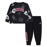 Jordan Boys Long Sleeve Top And Pant Set In Black