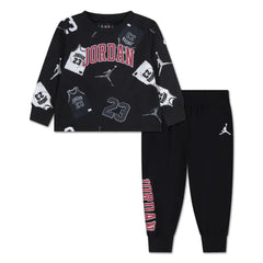 Jordan Boys Long Sleeve Top And Pant Set In Black