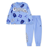 Jordan Boys Jersey Long Sleeve And Pant Set In Blue